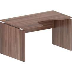 Континент-Про Стол криволинейный СК140L Ясень Шимо темный 1400х900х750