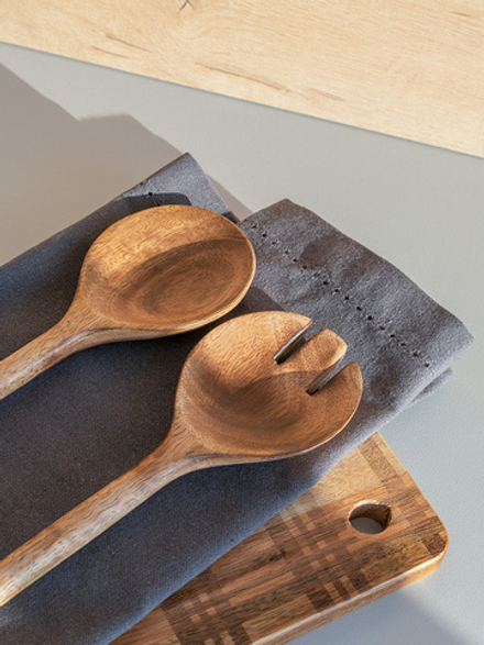 Ложка сервировочная/для приготовления DeNASTIA манго 35x7 коричневый