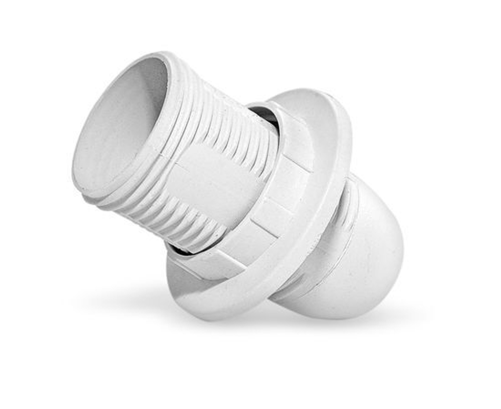 Патрон для лампы E14 термопластик люстровый с кольцом белый 2А 250В 5560713 UNIVersal 10 шт.