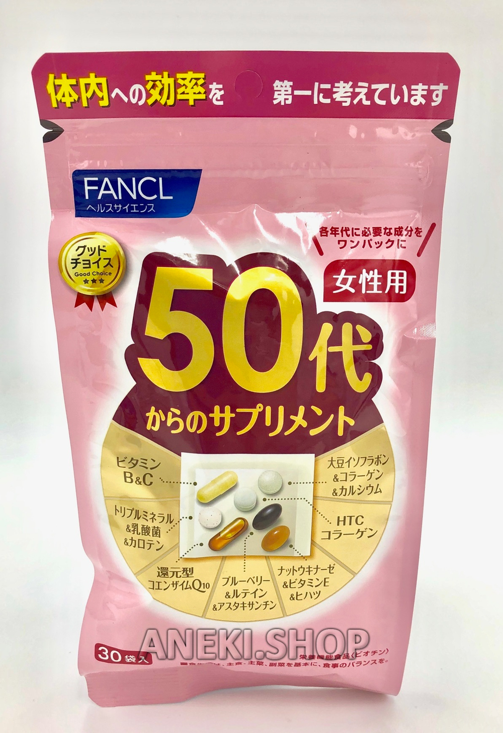 Комплекс витаминов и минералов для женщин после 50 до 60 лет (на 30 дней) FANCL Fancl Good Choice Woman 50