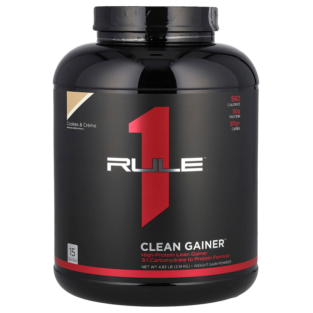 Rule One Proteins, Clean Gainer, печенье со сливками, 2,19 кг (4,83 фунта)
