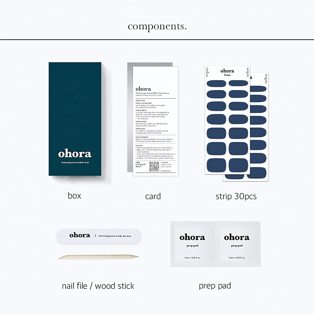 ohora Gel Nail Sticker N Cream Indigo - Наклейки на ногти оттенок NB-071, 1 szt.