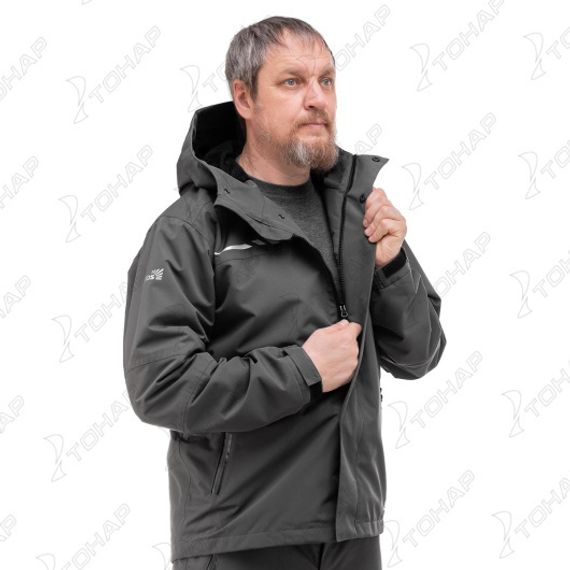 Костюм мембранный BERG графит 10/10К р.4XL (T-KSB-4XL-58/182-GR) Helios