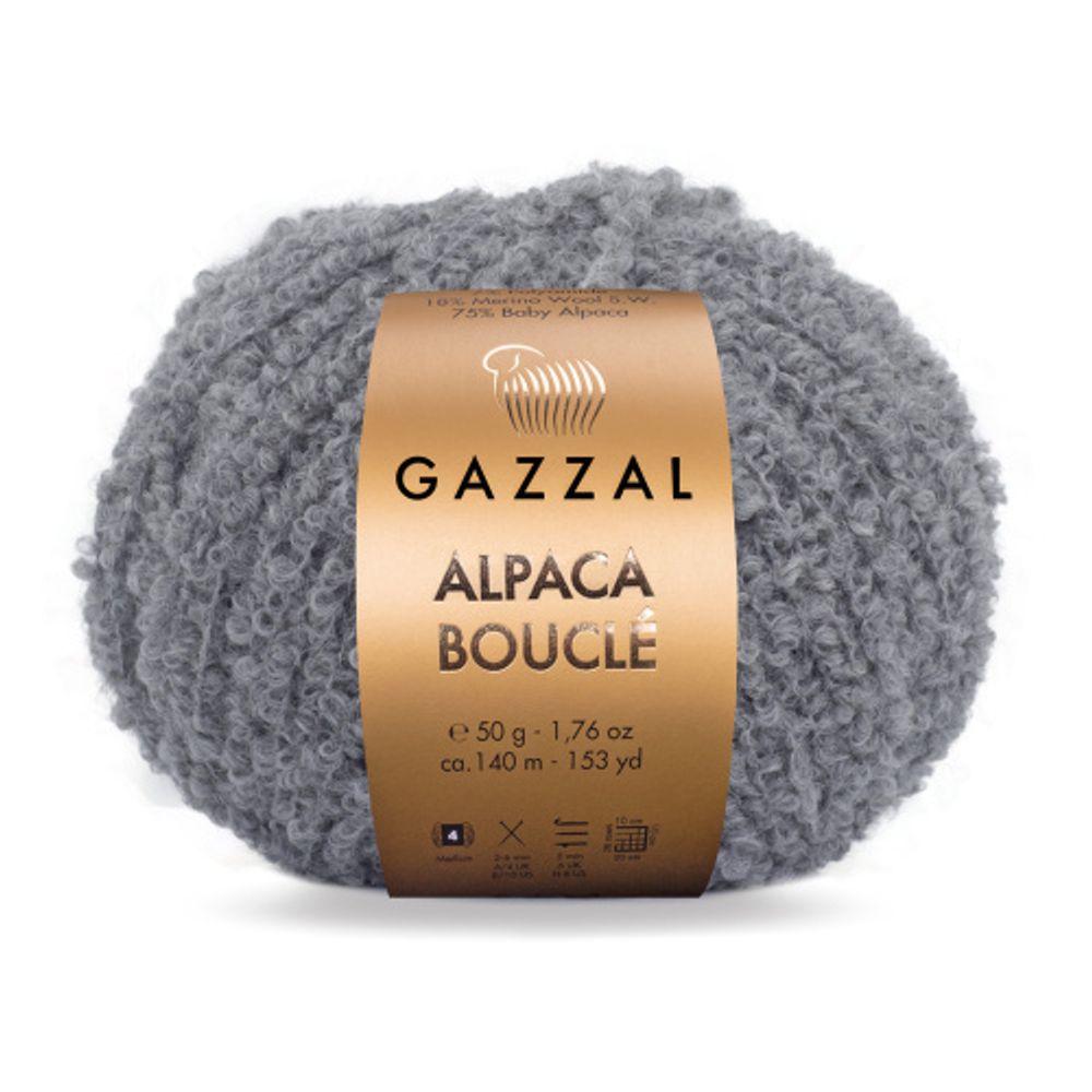 Пряжа для вязания Alpaca Boucle 129 Gazzal