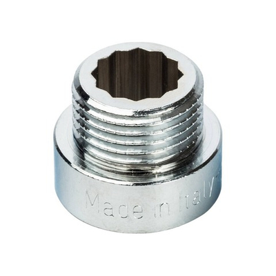 Удлинитель резьбовой STOUT SFT 0002 - 1/2" длина 10 мм (ВР/НР, латунь хромированная)