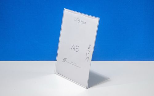 Менюхолдер тейбл тент А5 L-образный вертикальный