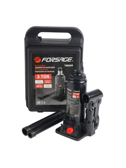 Домкрат бутылочный с клапаном 3т (h min-110мм, h max-330м) в кейсе Forsage F-T90304S(DS)