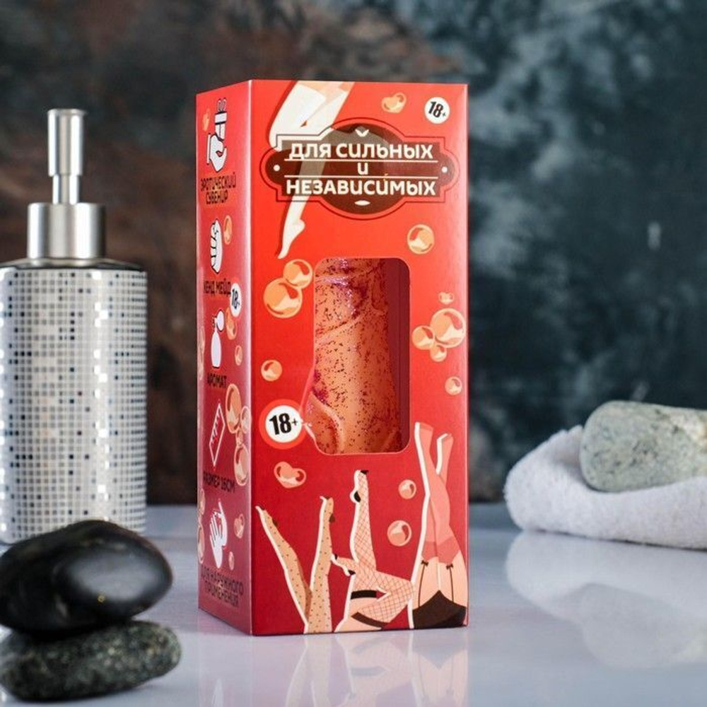 Фигурное мыло Для сильных и независимых - 16 см. (Цвет: телесный)