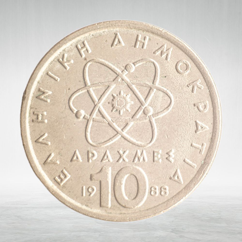 Greece, 10 Drachmai - New Lettering, 1988, VF