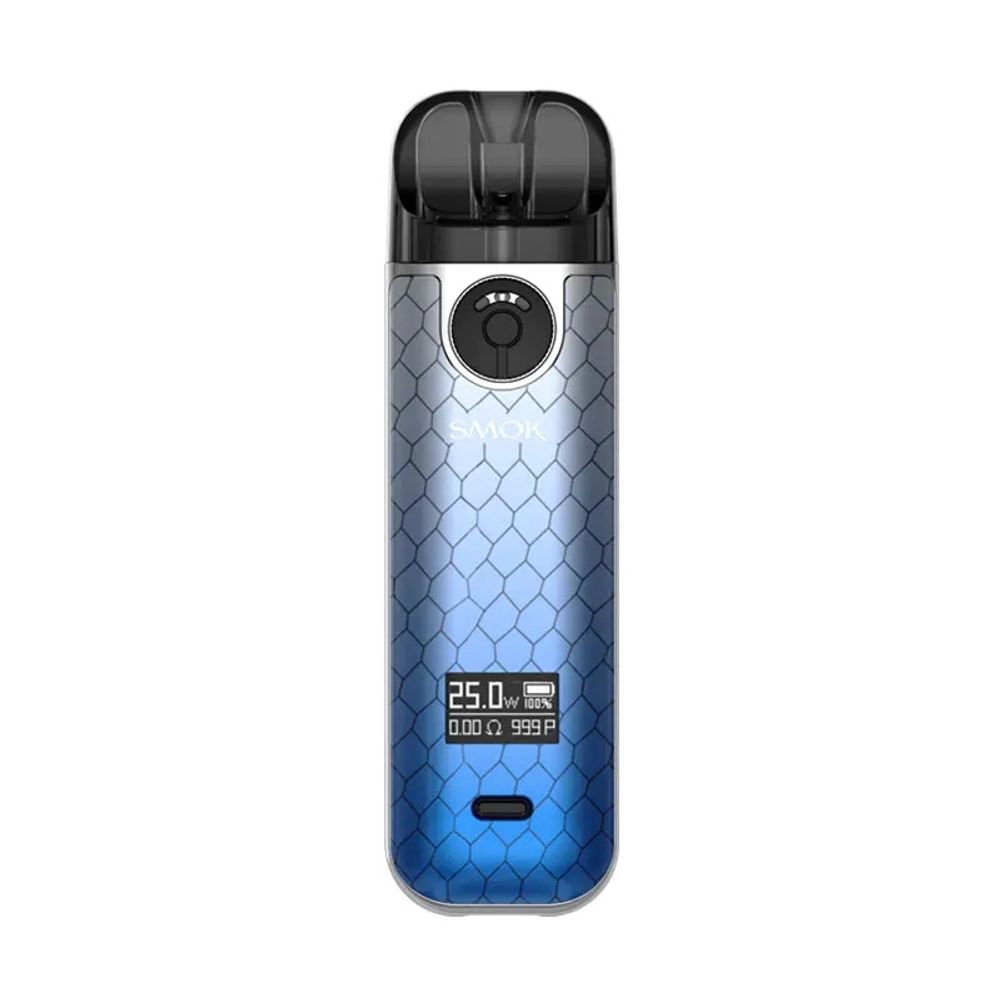 Набор SMOK NOVO 4 800mAh Pod Kit - Blue Grey Cobra Набор SMOK NOVO 4 800mAh Pod Kit - Blue Grey Cobra