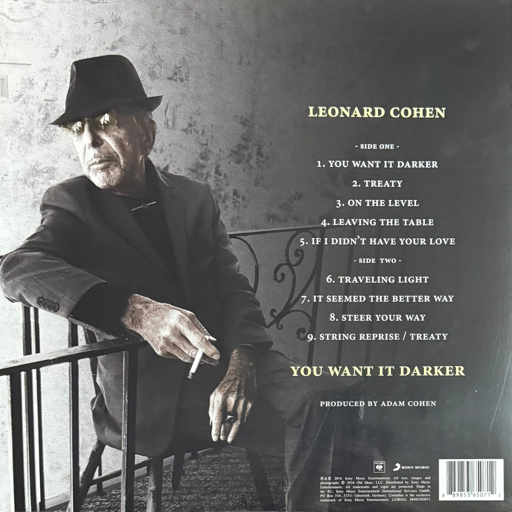 Leonard Cohen ‎– You Want It Darker (Европа 2016г.)