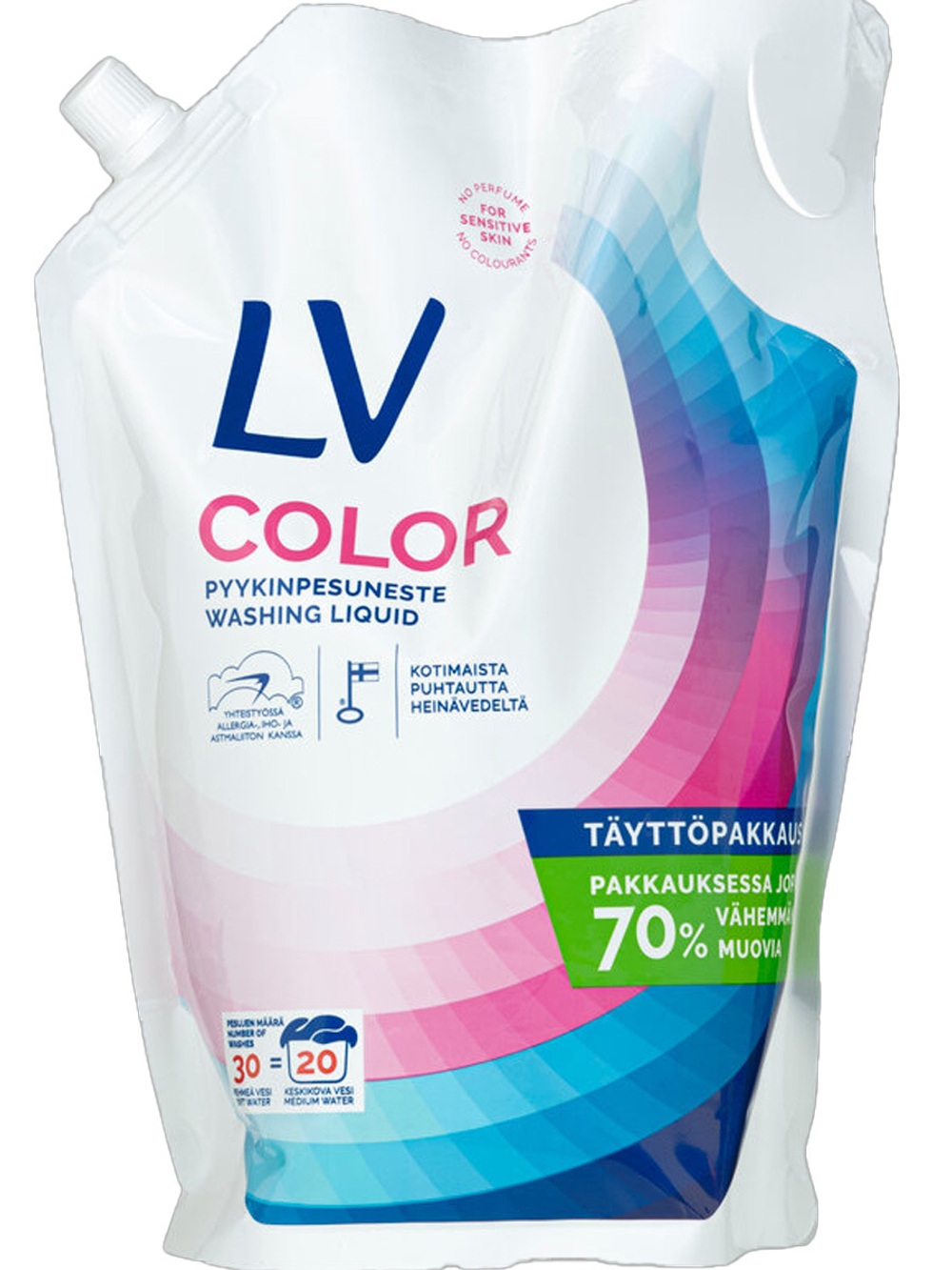Гель, жидкое средство для стирки LV Color 1500 мл, без отдушек