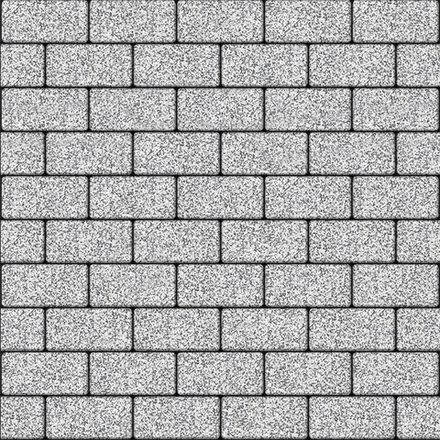 Тротуарная плитка ПРЯМОУГОЛЬНИК 200x100 мм - Стоунмикс Белый с черным