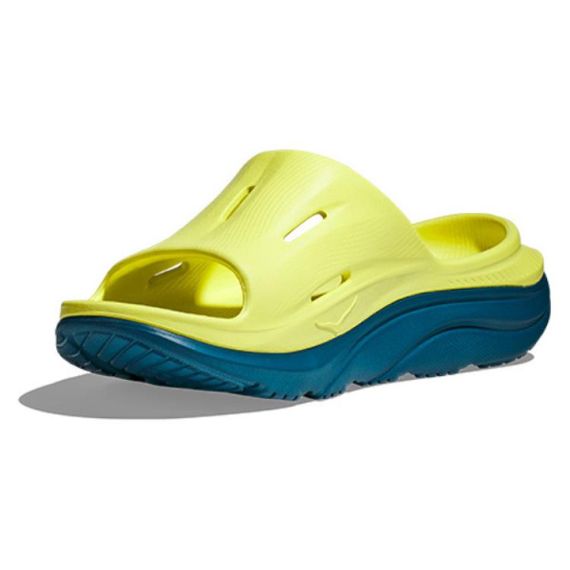 Hoka One One Ora Recovery Slide 3 'Yellow Blue'