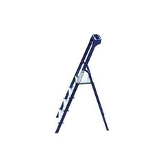 Стремянка Алюмет 4 ступени стальная с пластиковым органайзером