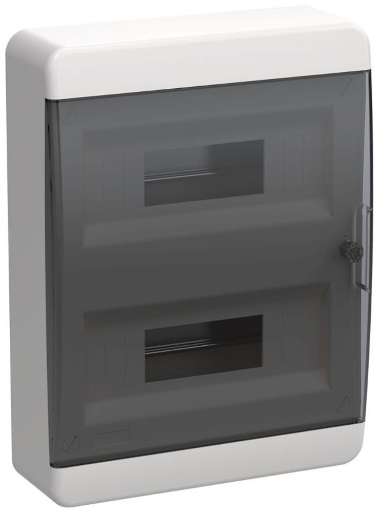 Корпус ЩРН-П-24 TEKFOR IP41 черн. прозр. дверь пластик. IEK TF5-KP12-N-24-41-K01-K03