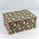 Коробка 34 х 26 х 15.3 см Набор 10 шт "Новый год" (Зеленый)