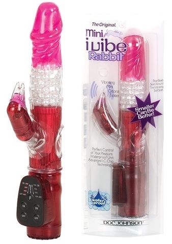 Вибратор MINI I-VIBE RABBIT с ротацией бусинок