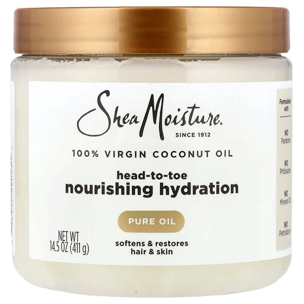SheaMoisture, 100% кокосовое масло первого отжима, 411 г (14,5 унции)
