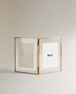 Zara Home Фоторамка из стекла, цвет прозрачный, 25 см