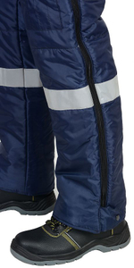 Костюм "ЛЮКС" Синий с черным куртка, полукомбинезон тк. Оксфорд