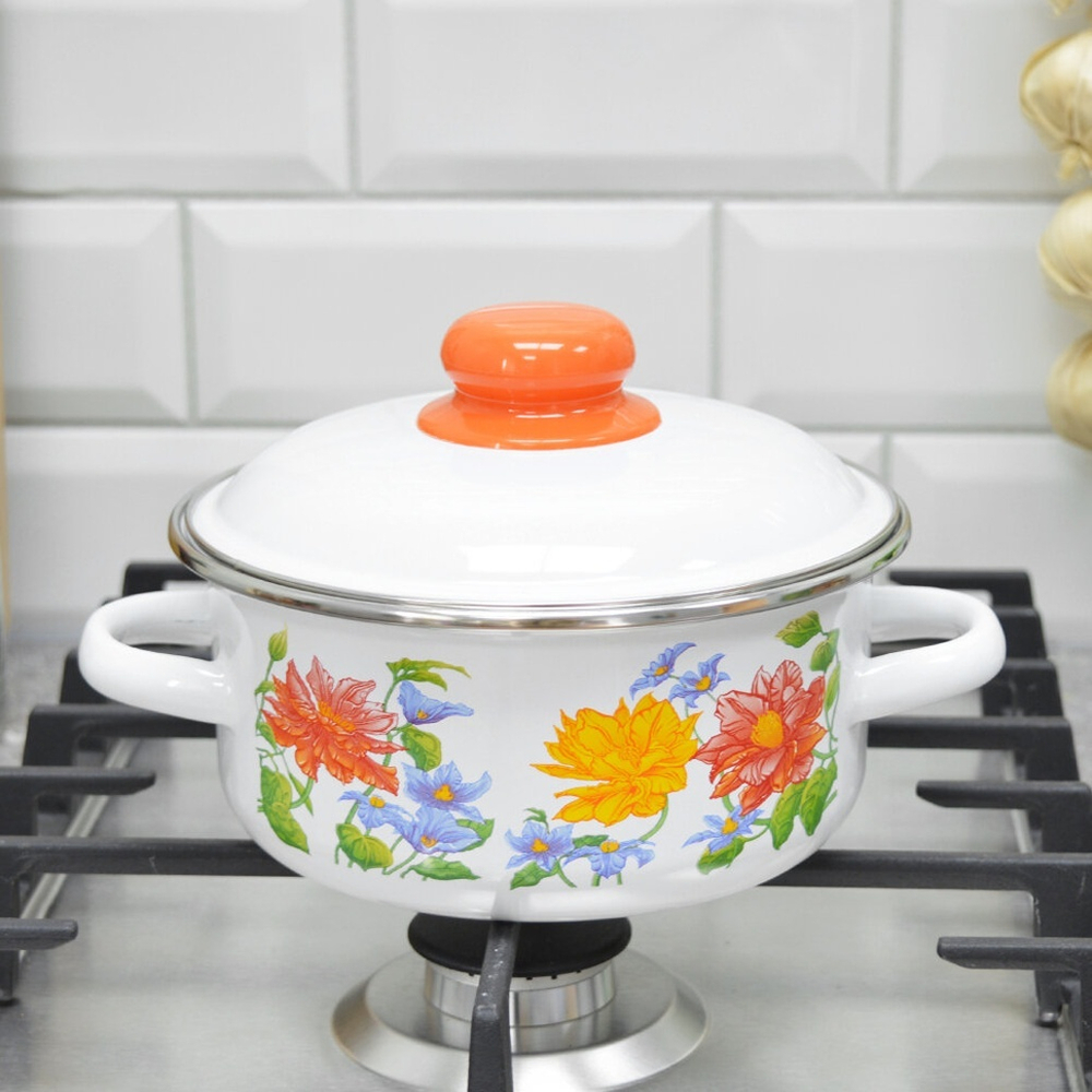 Кастрюля 1,5л "Цветочная"