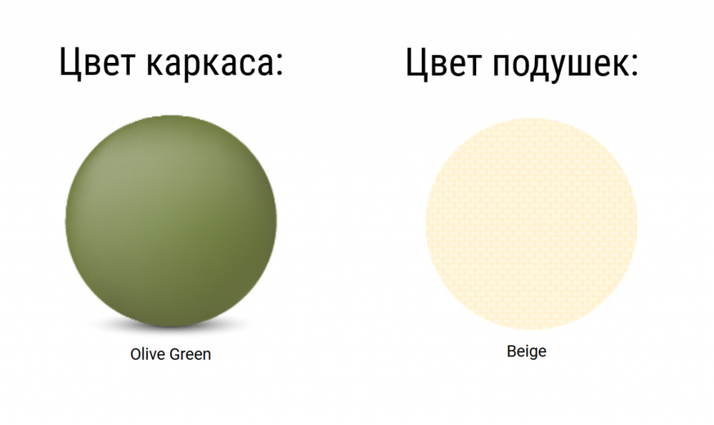 Кресло пластиковое с подушками Siesta Contract Portofino Lounge, оливковый, бежевый