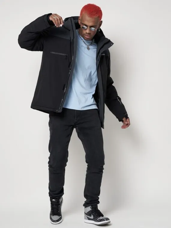 Куртка горнолыжная мужская, цвет чёрный, размер 48