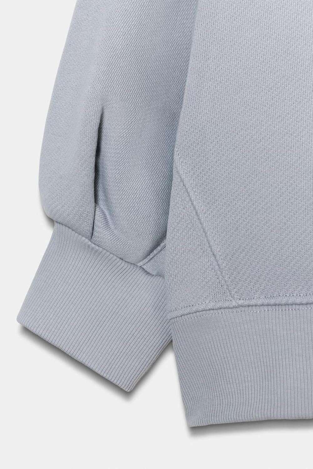 ZARA ОБЪЕМНАЯ УКОРОЧЕННАЯ ТОЛСТОВКА, ПАСТЕЛЬНО-СИНИЙ