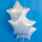 Шар (18"/46 см) Звезда, Белый блеск 1 шт.