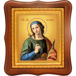 Святая Аполлония - покровительница стоматологов. Икона на холсте.