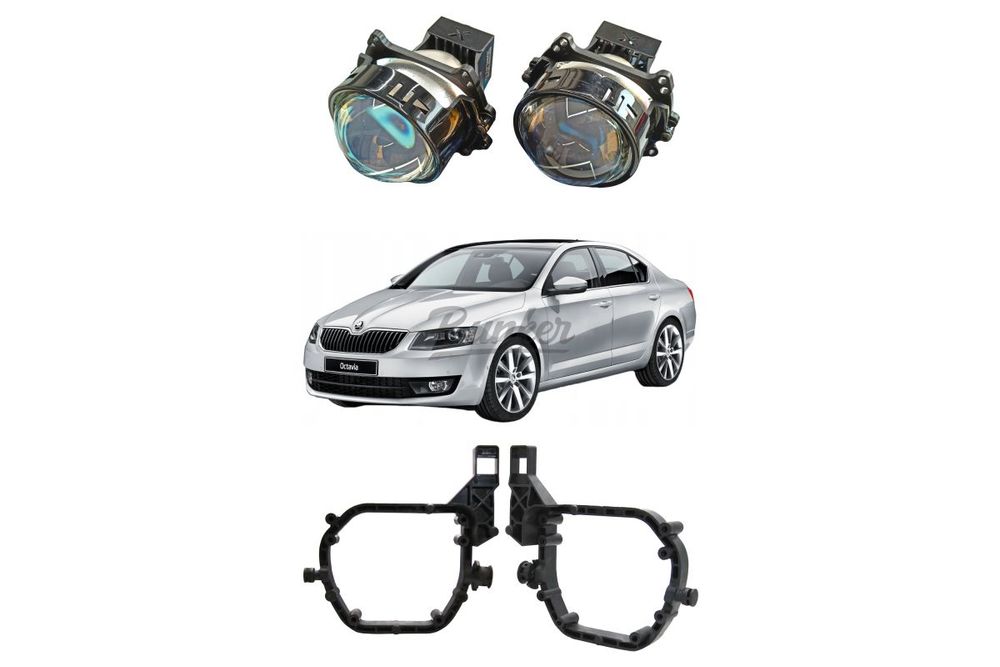 Комплект для замены штатных линз Bosch AL, автокорректор, Skoda Octavia III A7 2013-2020
