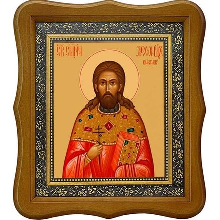 Леонид Викторов, священномученик пресвитер. Икона на холсте.