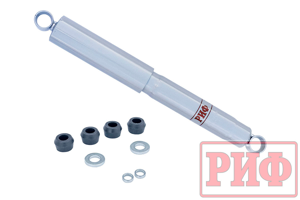 Амортизатор усиленный задний газовый Toyota Hilux 2005-2014, LC 60-70 (рессорная подвеска), Sollers ST6, Jac T6 лифт 0-45 мм РИФ