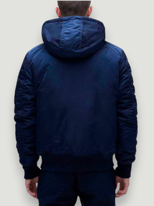 Куртка Бомбер - MA-1 Alpha Hooded Rib (т.синяя - r.blue)