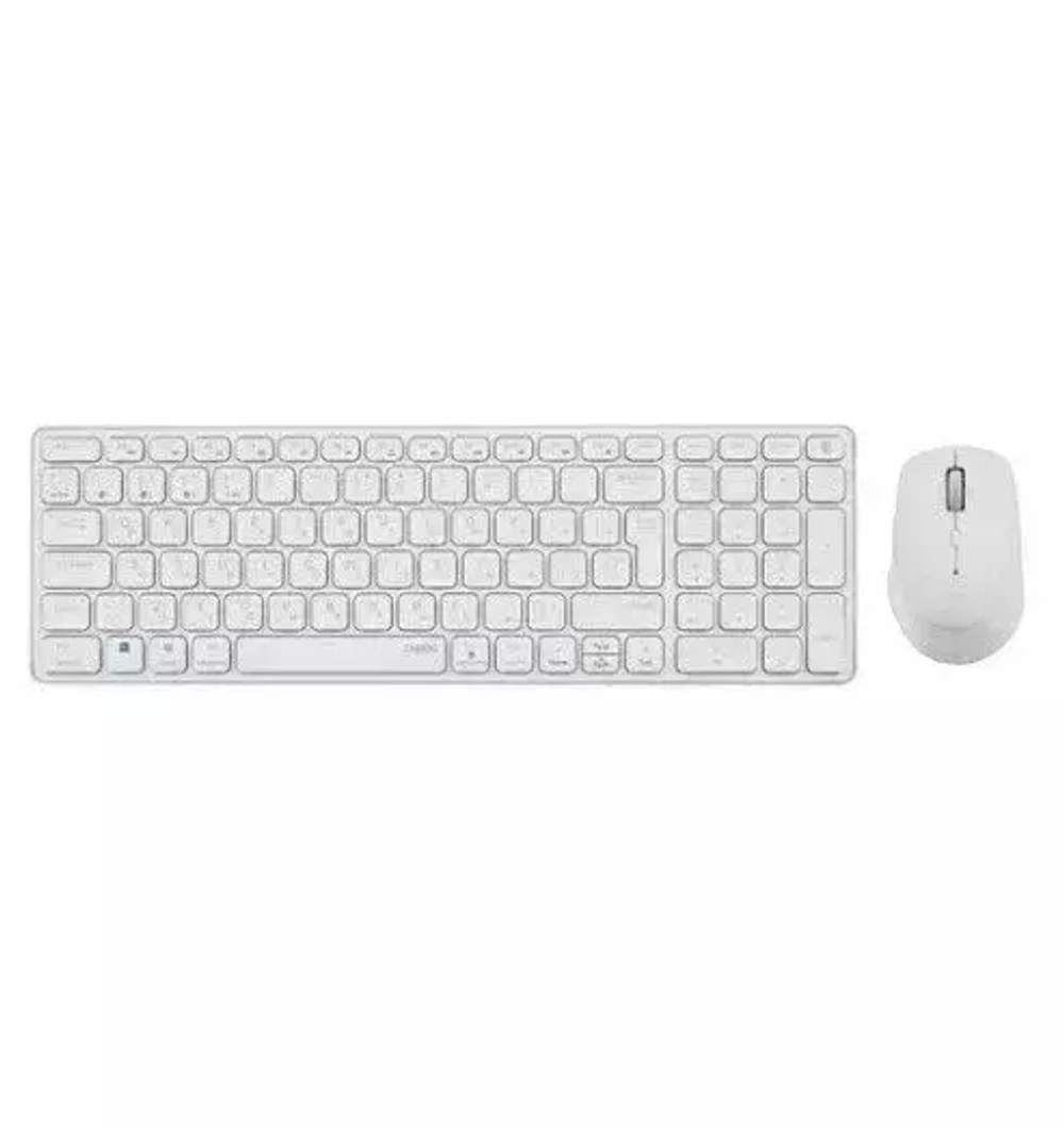 Комплект беспроводной Rapoo 9700М Wireless USB White (14522)