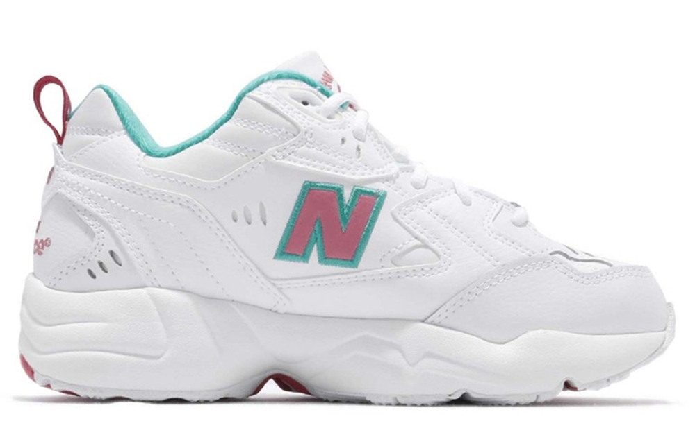 New Balance NB 608 V1 comfortable shock absorption lightweight low-top training shoes women's white green B wide