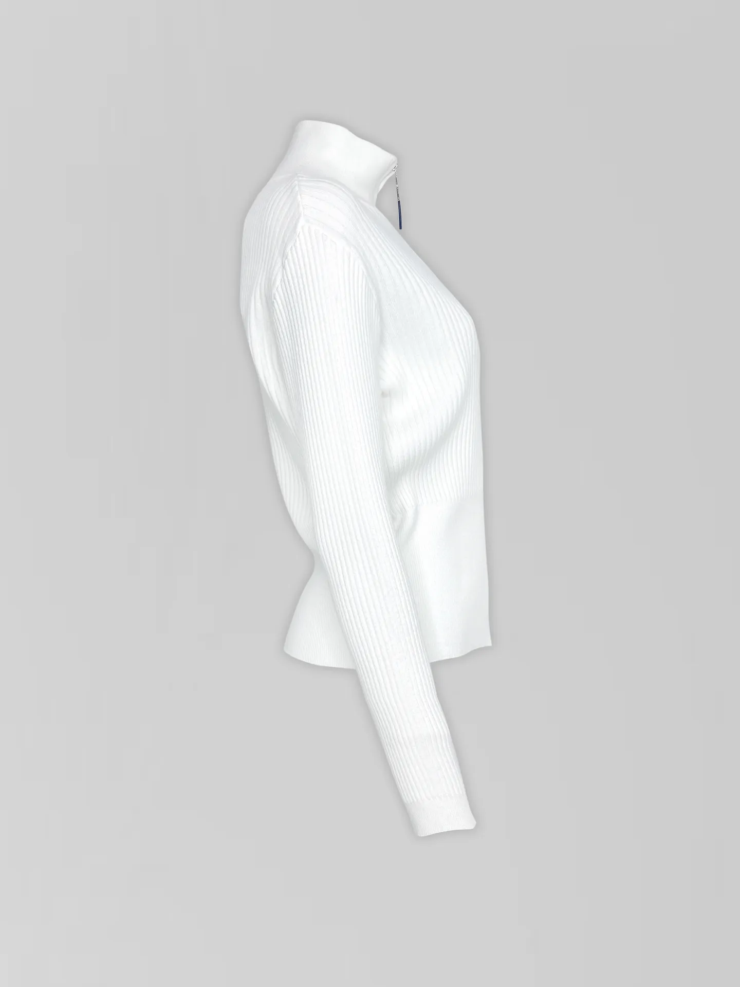 Свитер Xiyue 8622 однотонный с высоким горлом на молнии