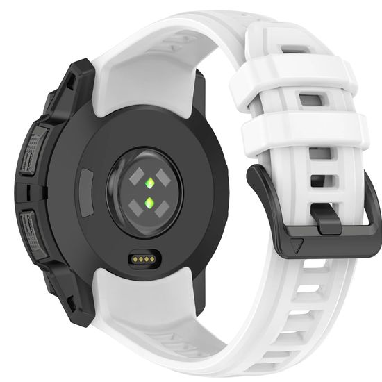 Ремешок для Garmin Instinct 3 (45) силиконовый ширина 22 мм оригинальное крепление (Белый)