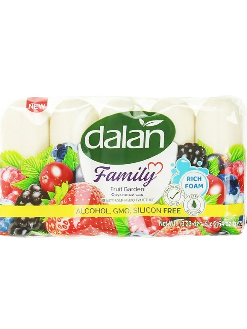 Туалетное мыло DALAN FAMILY "Фруктовый сад" 375 г., лесные ягоды