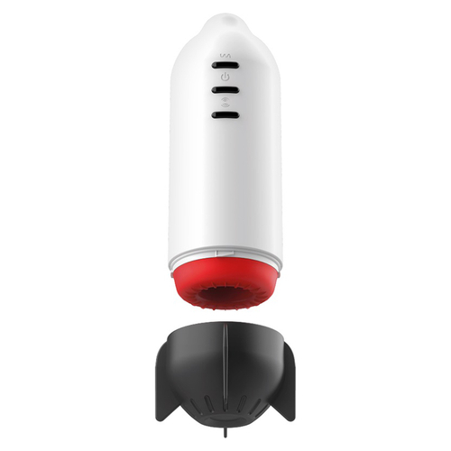 Автоматический вибромастурбатор 29см с режимами сжатия JamyJob Rocket Masturbator White