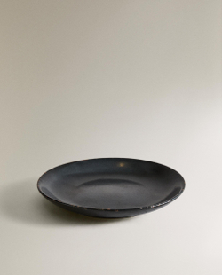 Zara Home Подставка для благовоний, подставка-тарелка из каменной керамики, Чёрный
