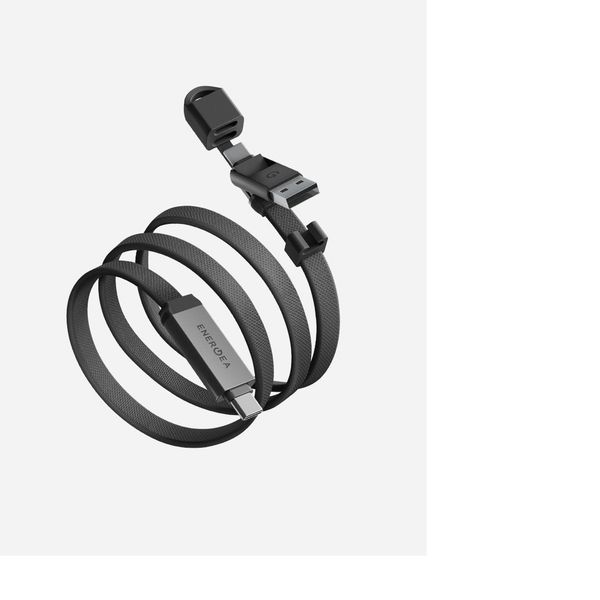 Кабель Energea Sheath 2 в 1, USB-C to Lightning / USB-C 60W 1M, Золотой | Gold