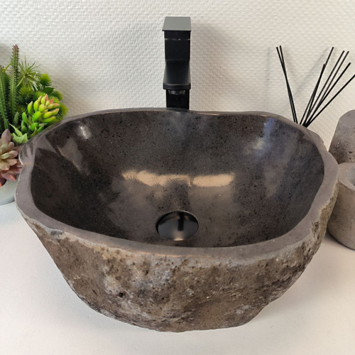 Раковина из речного камня RS-65371 45*37*15 0856