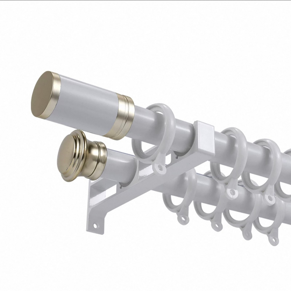 Карниз для штор настенный, алюминиевый, боковое крепление