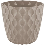 Горшок для цветов пластиковый 1,4л d-14,5см «Wave» с дренажной сеткой и съемным поддоном, французский платан
