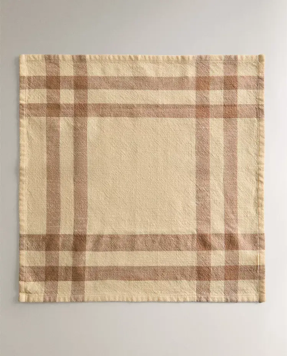 ZARA HOME НАБОР ХЛОПКОВЫХ САЛФЕТОК В КЛЕТКУ (УПАКОВКА ИЗ 2 ШТ.), ЖЕЛТО-ОРАНЖЕВЫЙ