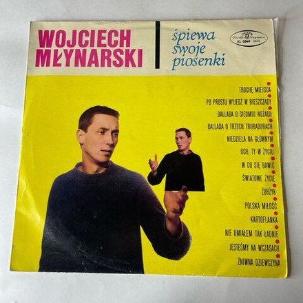 Винтажная виниловая пластинка LP Wojciech Mlynarski Войтех Млынарский, Spiewa Swoje Piosenki (Польша 1966)