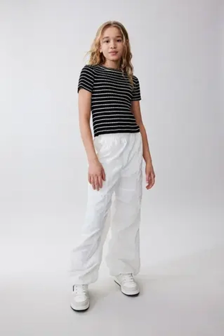 H&M Футболка в полоску, черный/белый