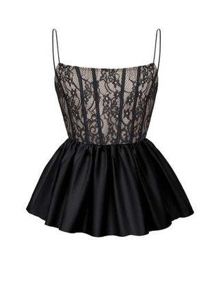 Кружевной топ с баской